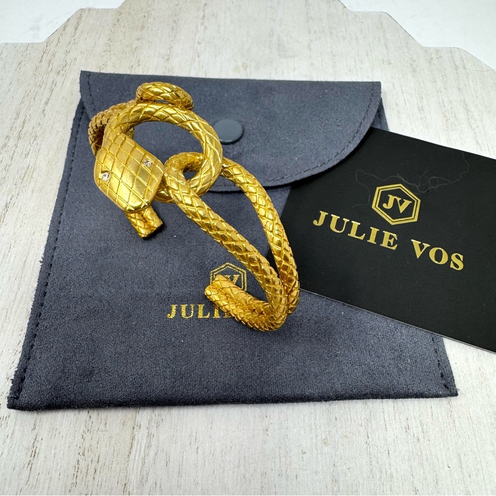 JULIE VOS 24K gold plated serpent cuff, NWOT